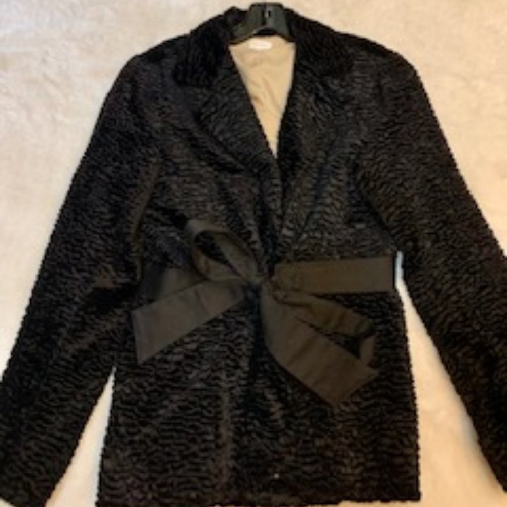 Ruth Black Chenille Wrap Jacket 8